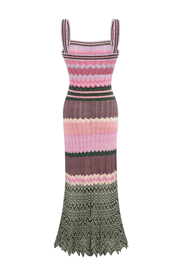 ZigZag Muse Knit Dress – Sunset Vibes - ZAYVI