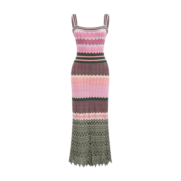 ZigZag Muse Knit Dress – Sunset Vibes - ZAYVI
